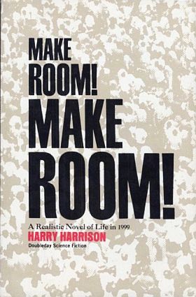 1966: Cover of  hardback edition of Harry Harrison’s “Make Room! Make Room!,” published by Doubleday.