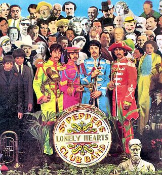 Beatles’ “Sgt. Pepper’s” album, May 1967. Click for CD or digital.