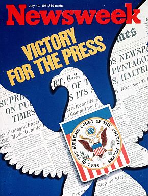 July 12, 1971: “Victory for The Press,” Newsweek cover story on Supreme Court ruling.
