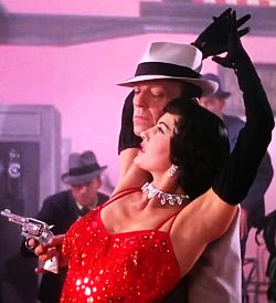 Cyd Charisse and Fred Astaire in scene from “The Band Wagon”.