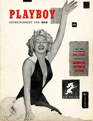 Dec 1953. First issue of Playboy magazine featured Marilyn Monroe on its cover and inside centerfold – launching Hugh Hefner’s national magazine for men and subsequent business empire of Playboy clubs & culture. 